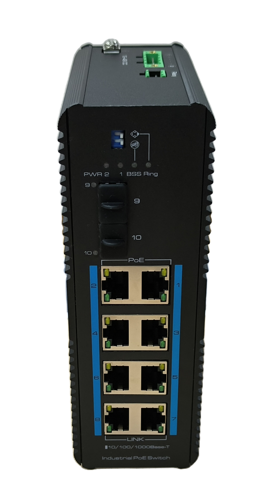Industrial 8-Port Gigabit Solar PoE Switch